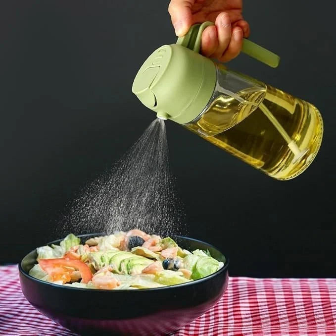 Sprayable And Pourable Glass Oil Bottle