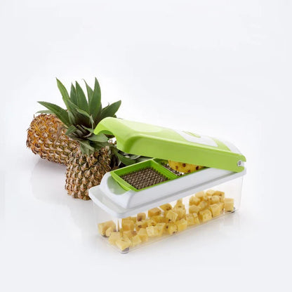 Plastic 12-in-1 Manual Vegetable Grater,Chipser and Slicer