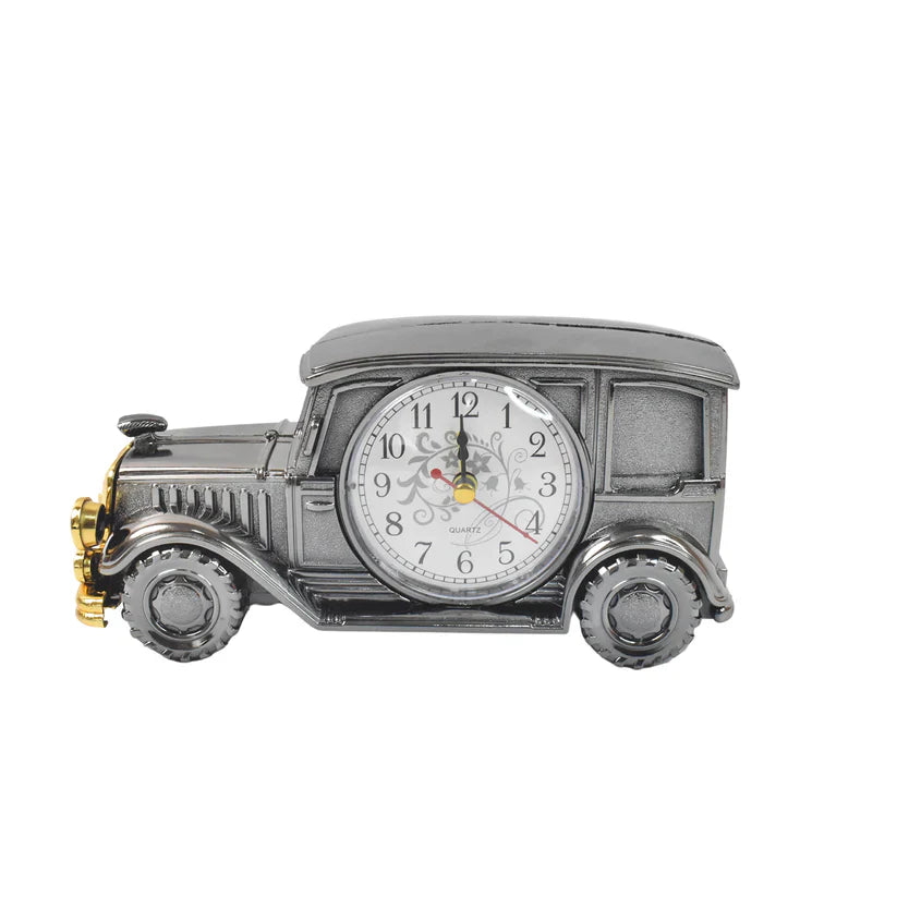 Car Model Clocks, Pen Holder Function ABS Material Alarm Clock for Office Desk for Bedroom