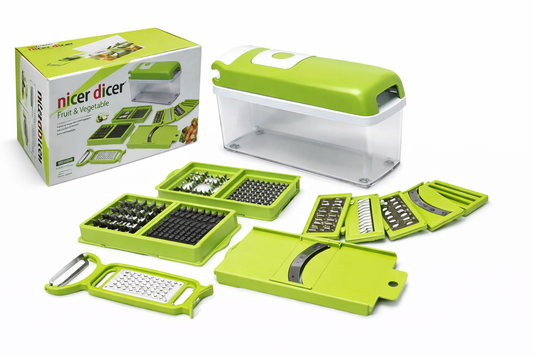 Plastic 12-in-1 Manual Vegetable Grater,Chipser and Slicer