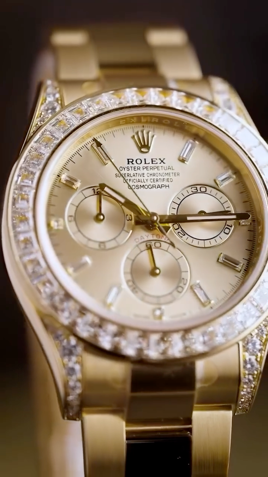 Rolex Daytona Diamond Bezel – Angled view