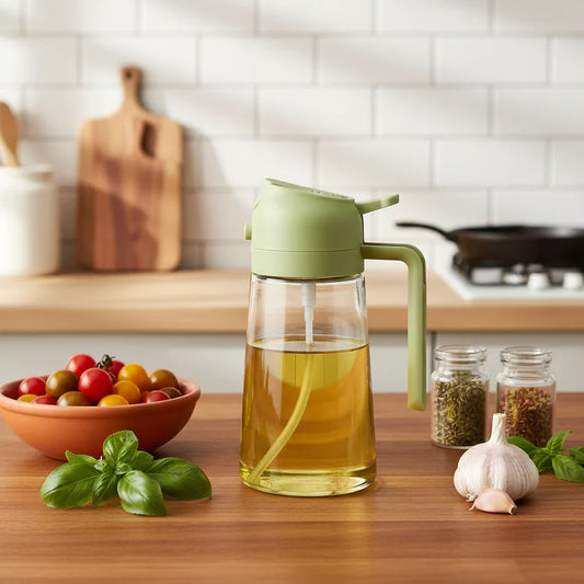 Sprayable And Pourable Glass Oil Bottle