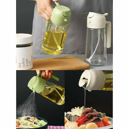 Sprayable And Pourable Glass Oil Bottle